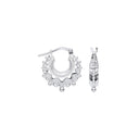 Silver 15.5mm Fancy Creoles