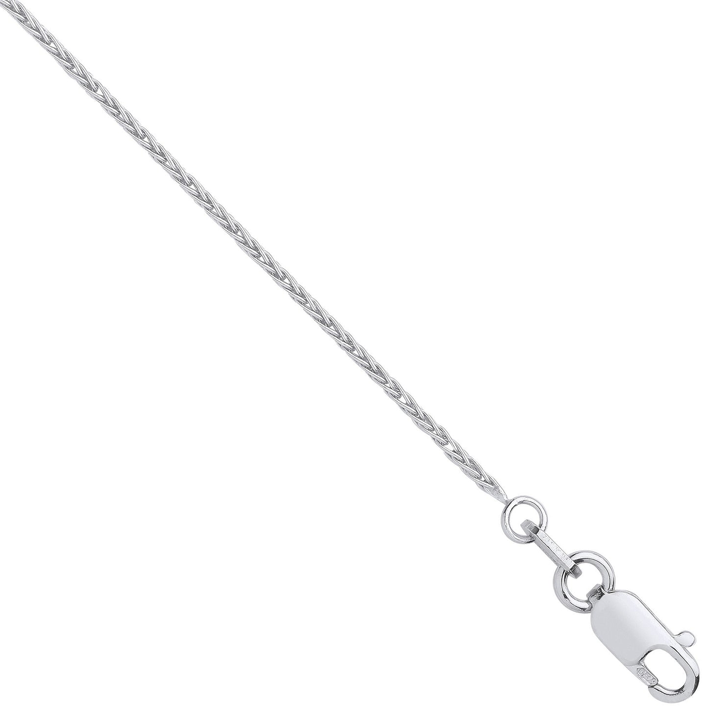 18ct White Gold 1.0mm Spiga Chain - 18ct Gold