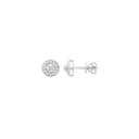 18ct White Gold Halo 0.24ctw Diamond Studs