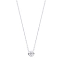 18ct White gold 0.25ctw G-SI Rubover Diamond pendant (18in/45cm) Chain