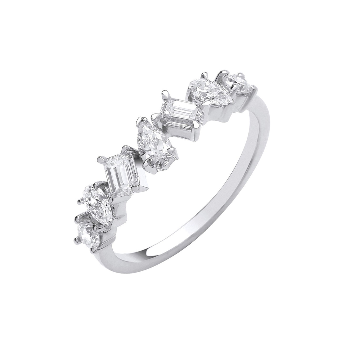 18ct White Gold 0.81ctw Fancy shape diamond ring - 18ct Gold