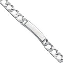 Silver Plain & Bark Casted Curb ID Baby 6" Bracelet