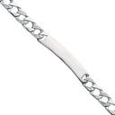 Silver Plain & Bark Casted Curb ID Baby 6" Bracelet