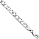 Silver Plain & Bark Casted Curb Baby 6" Bracelet