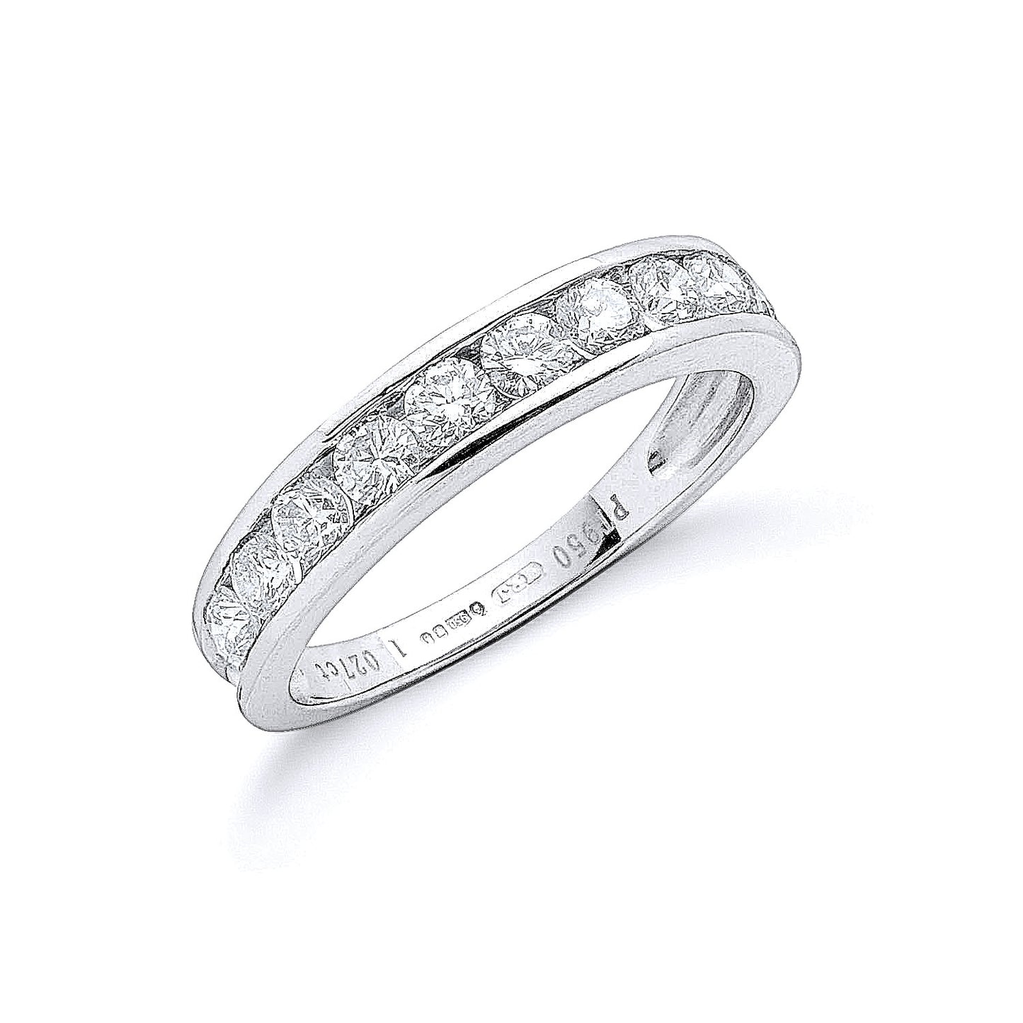 Platinum 1.00ct G/H-Vs Diamond Eternity Ring - Platinum