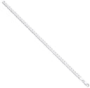 Silver 6.3mm Economy Flat Curb Chain