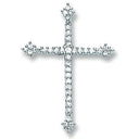 Silver Fancy Cubic Zirconia Cross