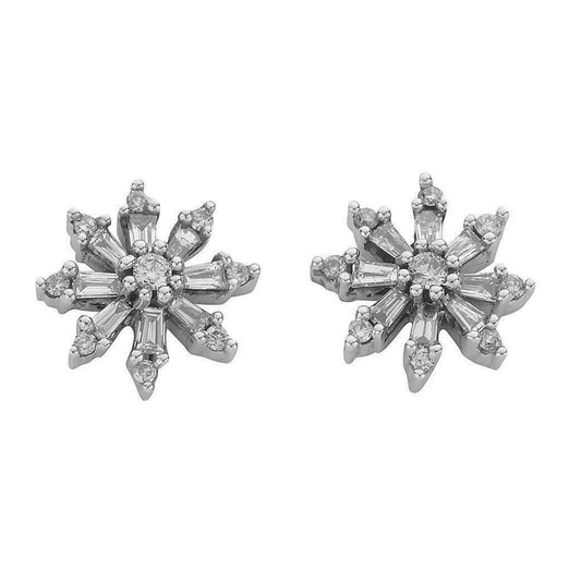 9ct White Gold 0.35ct Diamond Studs Earrings - 9ct Gold