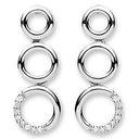 9ct White Gold 0.08ct Diamond Drop Earrings