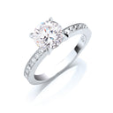 Silver Claw Set Cubic Zirconia Solitaire Ring