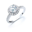 Silver Claw Set Cubic Zirconia Solitaire Ring