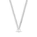 Silver T-Bar Curb Chain Necklace/Bracelet