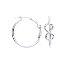 Silver Infinity 28mm Hoop Earrings