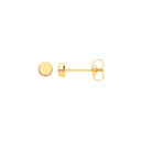 9ct Yellow Gold Plain Round 3.2mm Studs