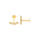 9ct Yellow Gold Cubic Zirconias Ear Cartilage Stud
