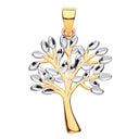 White/Yellow Gold Tree of Life Pendant