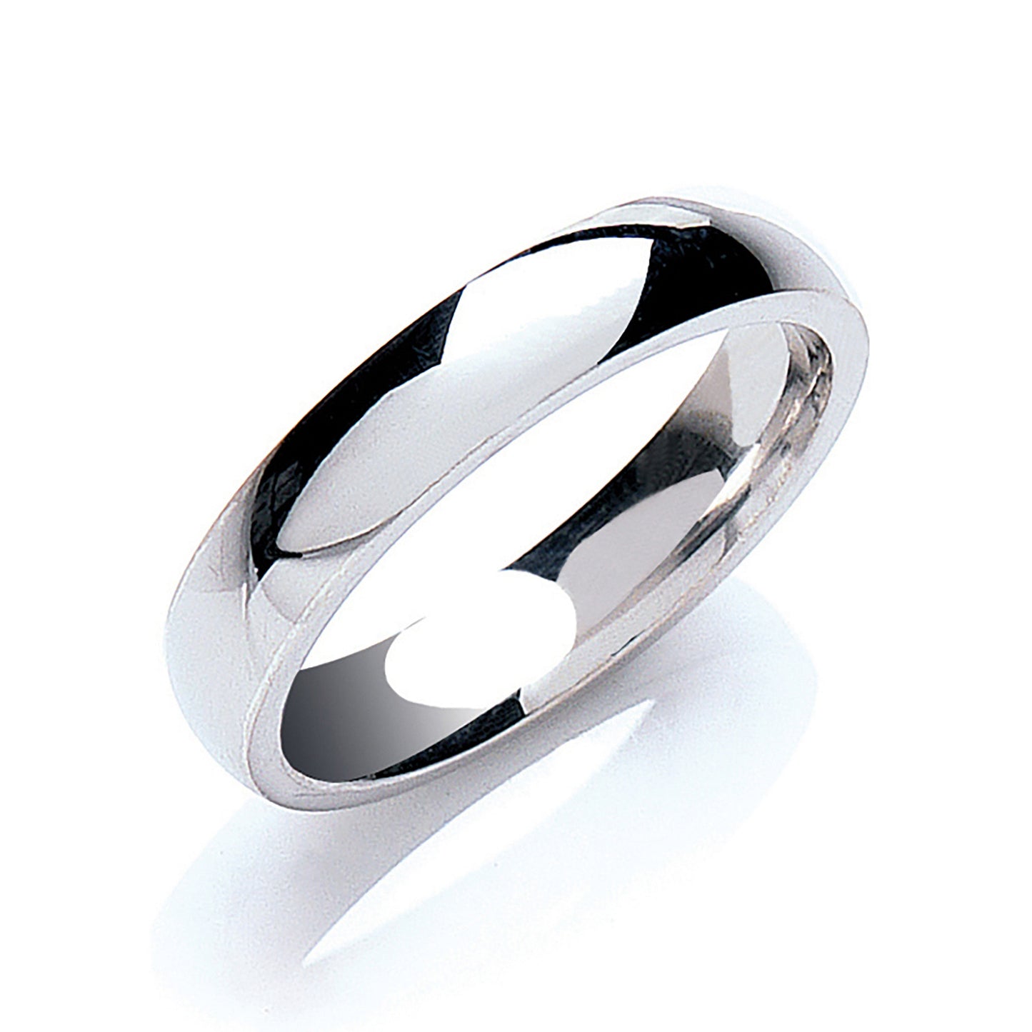 4mm Court Shape Wedding Band - Platinum