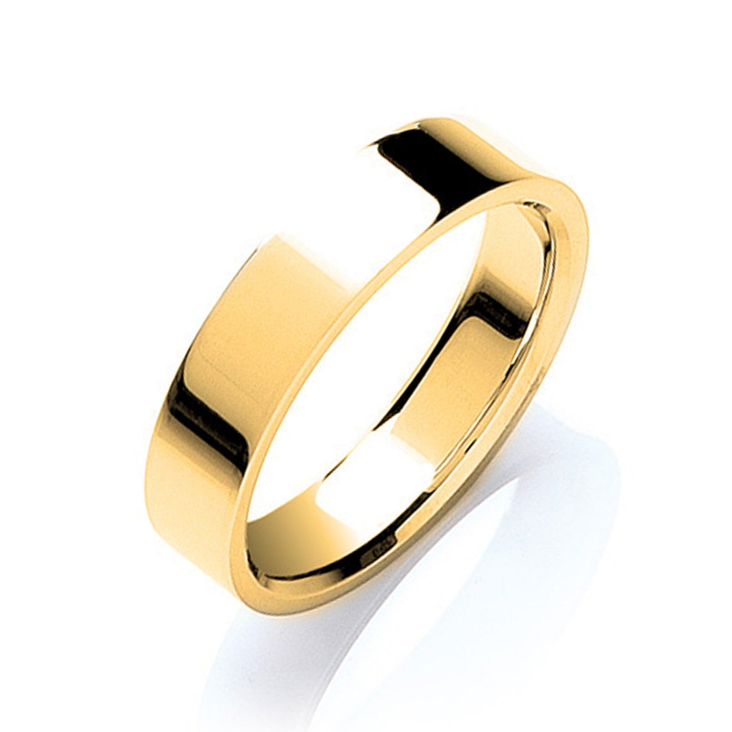 5mm Flat Court Shape Wedding Band - Palladium 950