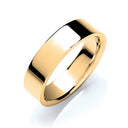 6mm Flat Court Shape Wedding Band