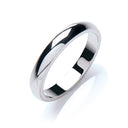 3mm Plain D-Shape Wedding Band