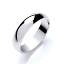 5mm Plain D-Shape Wedding Band