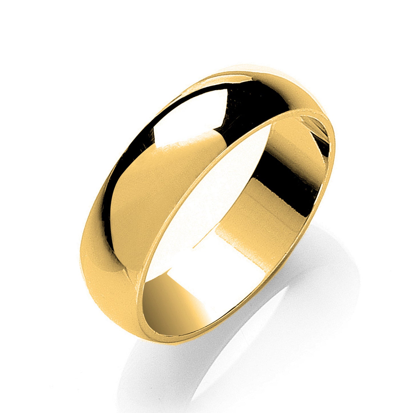 6mm Plain D-Shape Wedding Band - Palladium 950