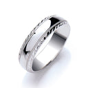 6mm Court Millgrain Edge & D/C Wedding Band
