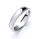 4mm Court Mill Grain Edges Wedding Band