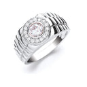 Silver Gents Cubic Zirconia Ring