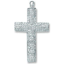 Silver Pave Set Cubic Zirconia Cross