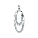 Silver Fancy Drop Pendant