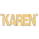 9ct Gold Large Block Style Nameplate