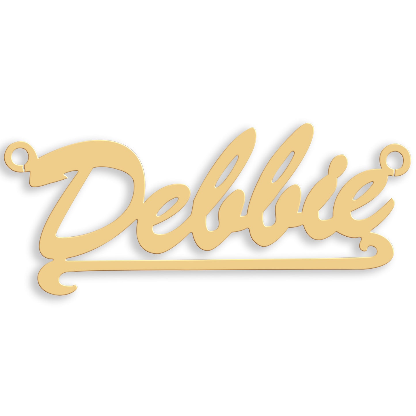 9ct Gold Script Scroll Nameplate - 9ct Gold
