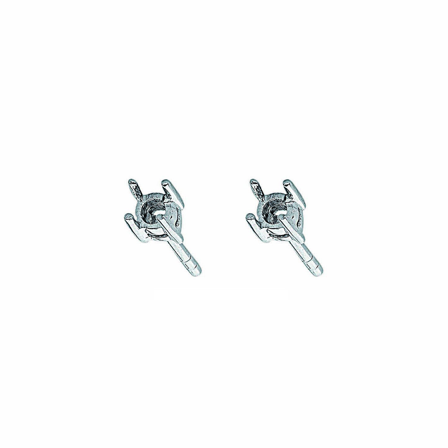 9ct White Gold Earrings Mount 0.25ctw - 9ct Gold
