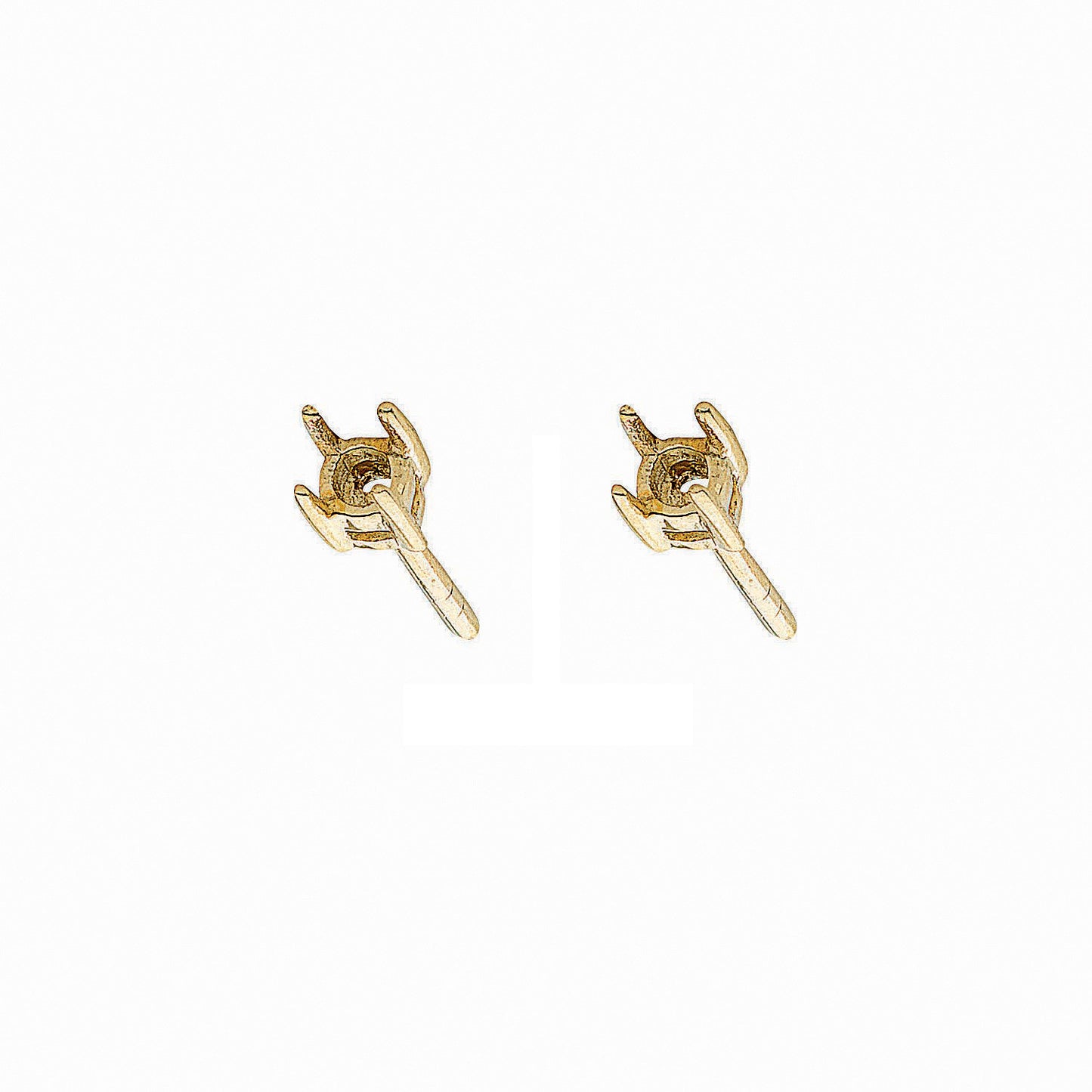 9ct Yellow Gold Earrings Mount 0.15ctw - 9ct Gold