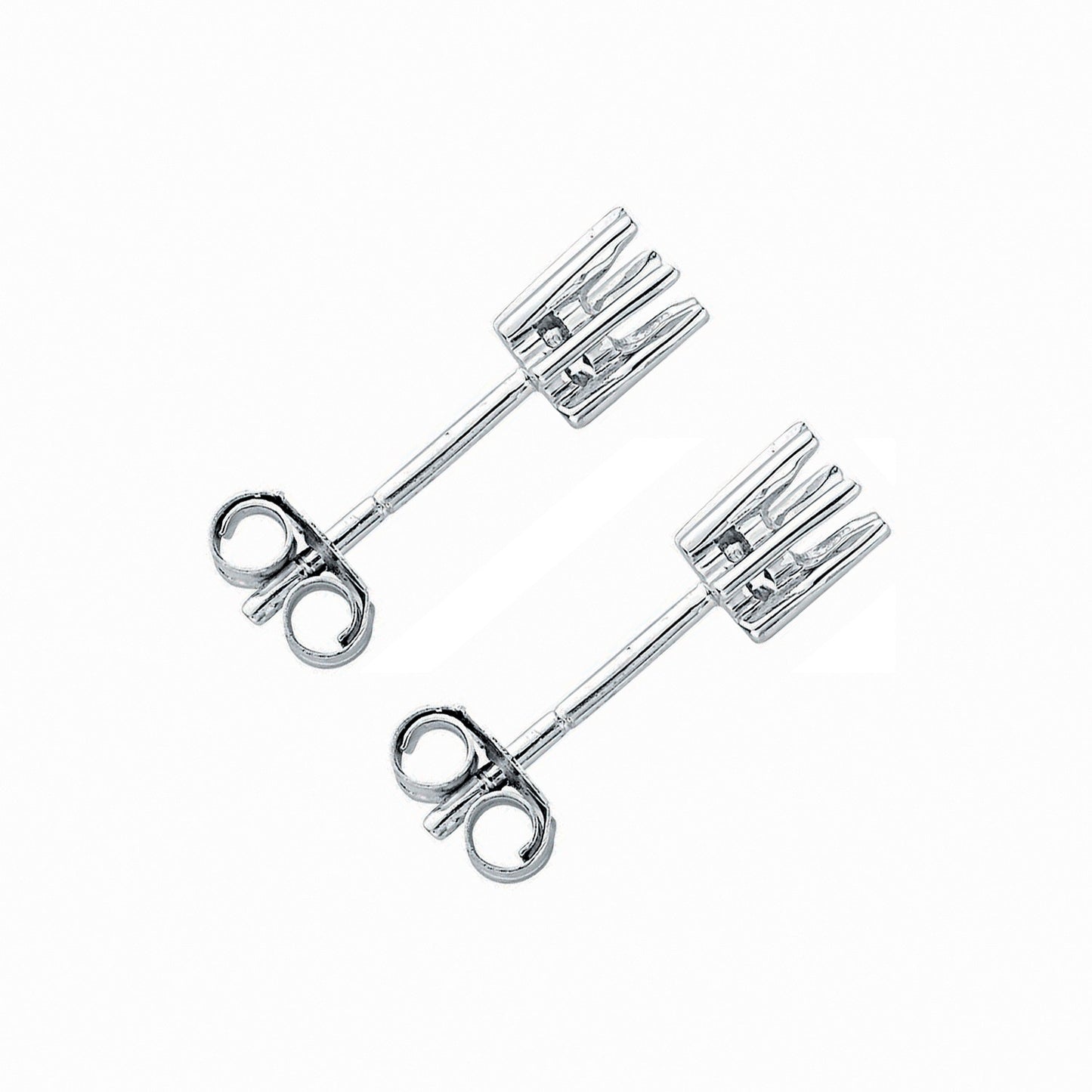 18ct White Gold Earrings Mount 0.25-0.30ctw - 18ct Gold