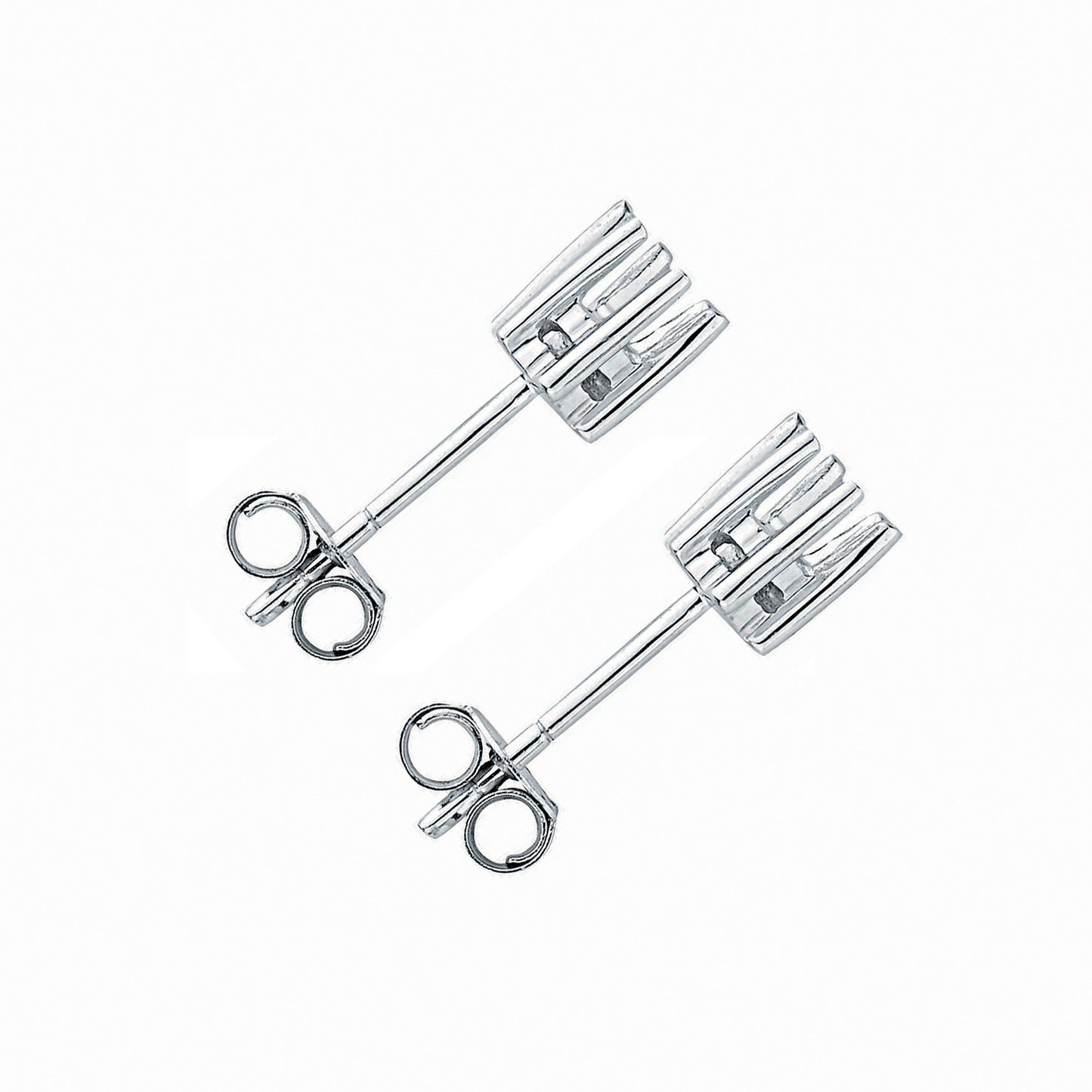 18ct White Gold Earrings Mount 0.50-0.60ctw - 18ct Gold