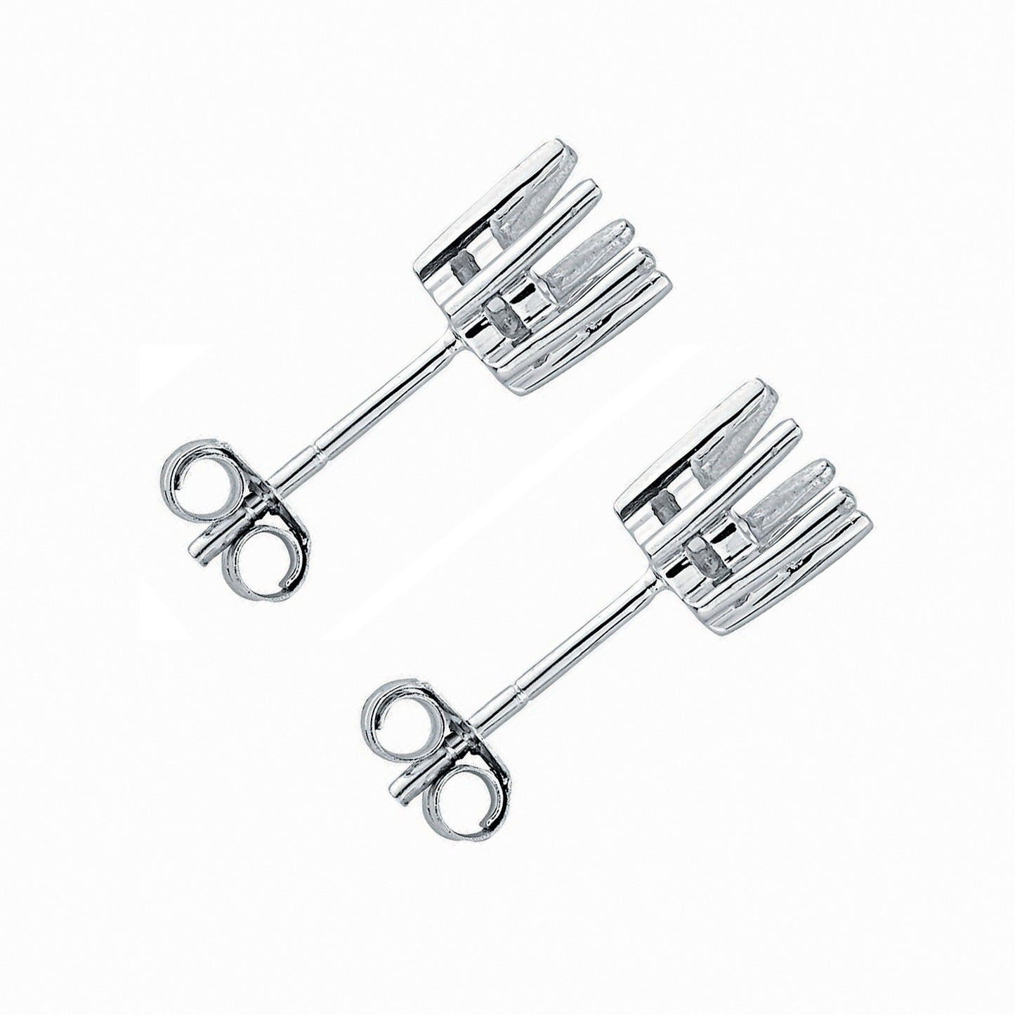 18ct White Gold Earrings Mount 1.00-1.50ctw - 18ct Gold