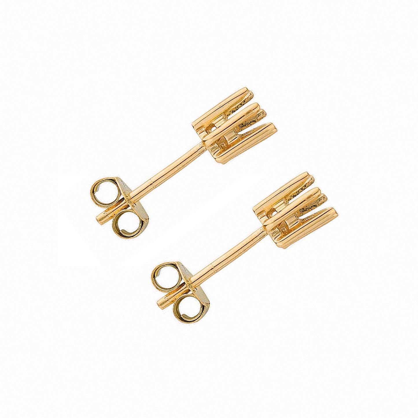 18ct Yellow Gold Earrings Mount 0.25-0.30ctw - 18ct Gold