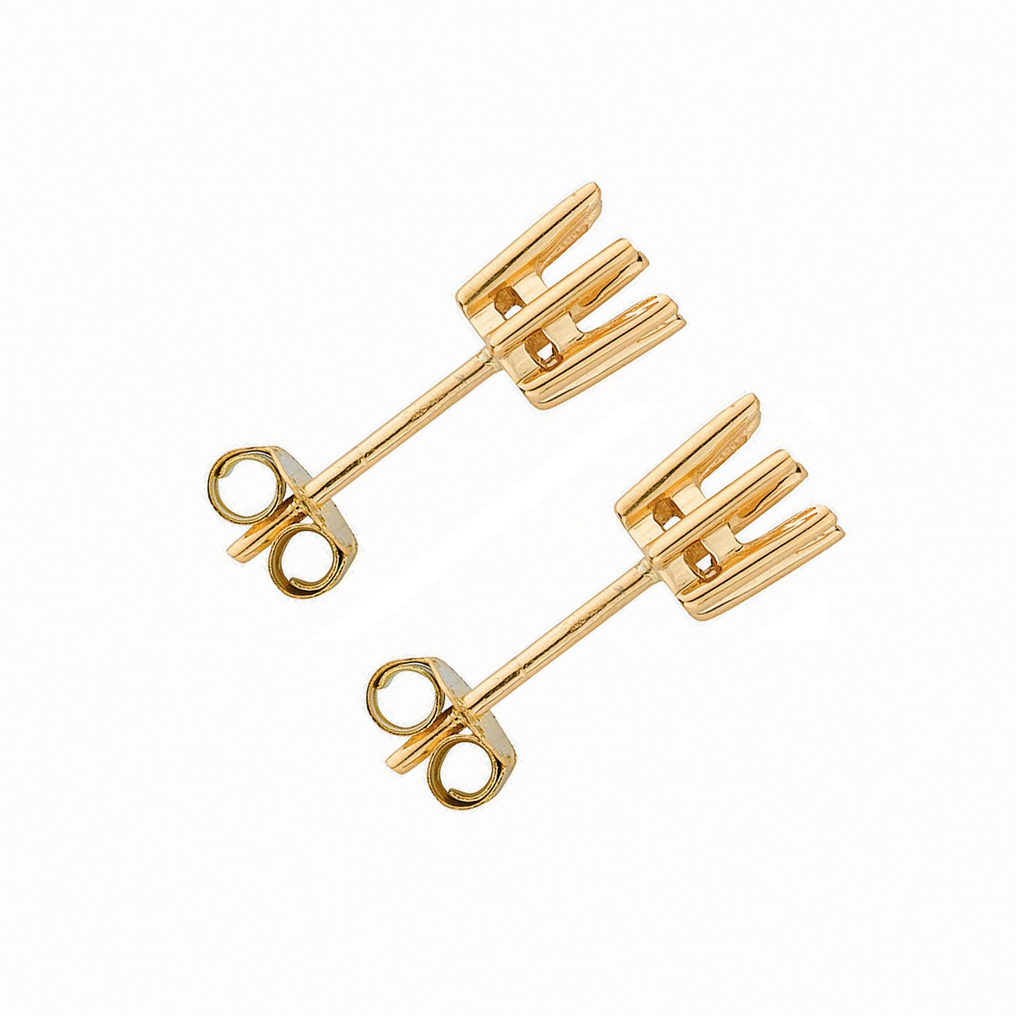 18ct Yellow Gold Earrings Mount 0.50-0.60ctw - 18ct Gold