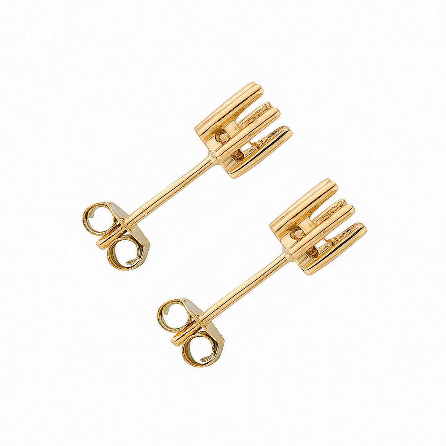 18ct Yellow Gold Earrings Mount 0.70-0.75ctw - 18ct Gold