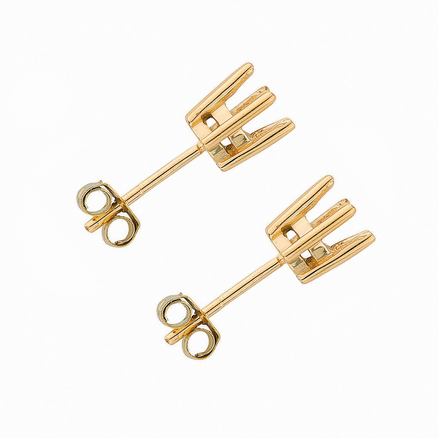 18ct Yellow Gold Earrings Mount 1.00-1.50ctw - 18ct Gold