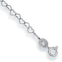 White Gold Heart shaped anklet