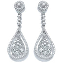 18ct White Gold 3.30ct Diamond Drop Earrings