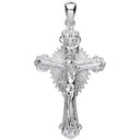 Silver Sunburst Crucifix