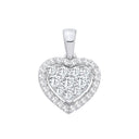 18ct White Gold 0.40ct Diamond Heart Pendant