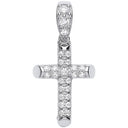 Silver Cubic Zirconia Cross