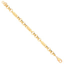 Yellow Gold Gypsy Link Belcher Gents Bracelet