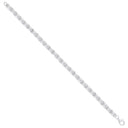 Silver Emerald Cut Cubic Zirconia Tennis Bracelet