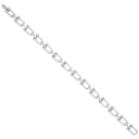 Silver Bike Lock Link with Cubic Zirconias Ladies Bracelet